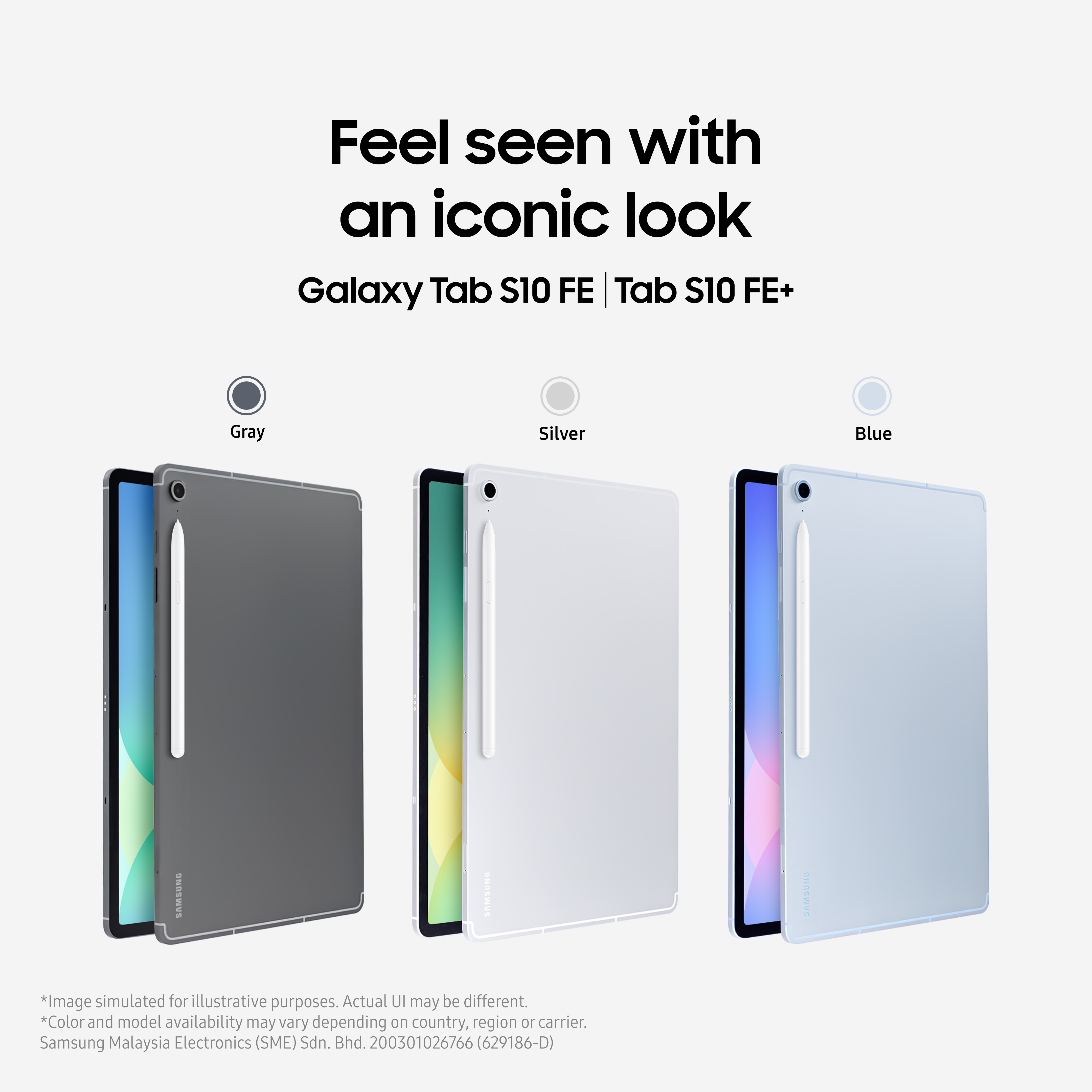 Samsung Galaxy Tab S10 FE+ AI Android Tablet (12GB/256GB) - Silver